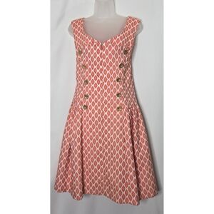 Eva Franco Coral Patterned Mini Dress